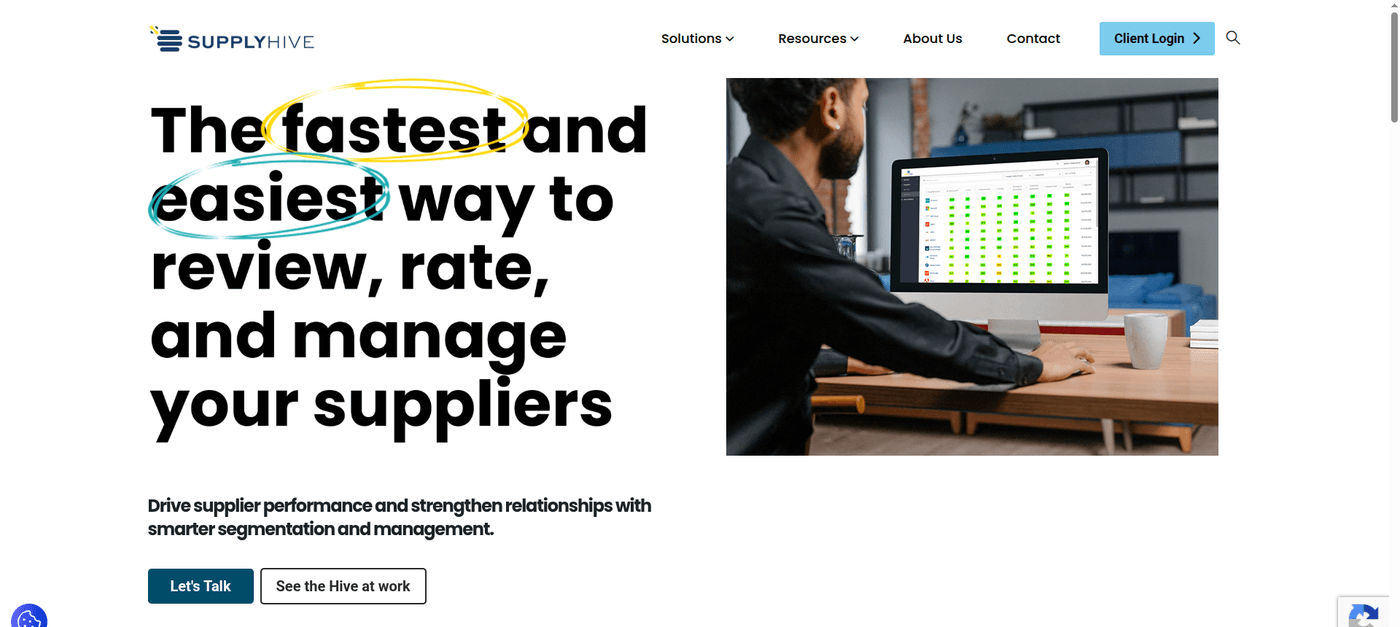 Enterprise Supplier Management Platform marketing site